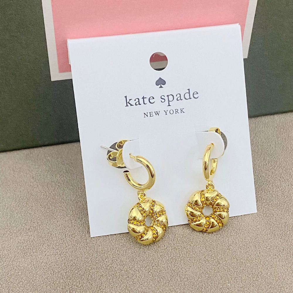 kate spade Bread Shaped Rhinestone Earrings